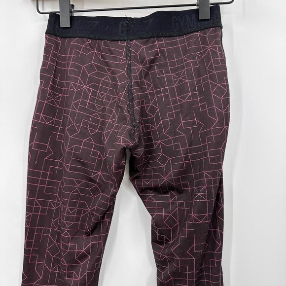 Gymshark Geo Print Elastic Waist Low Rise Leggings Size Small - Picture 5 of 10